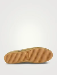 Nylon And Suede Slim Sneakers