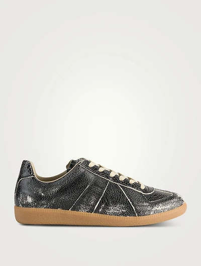 Replica Cracked Leather Sneakers