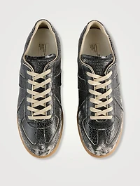Replica Cracked Leather Sneakers