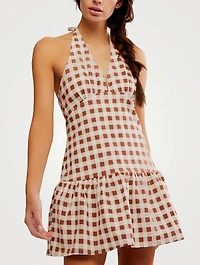Cecil Halter Mini Dress Gingham Print