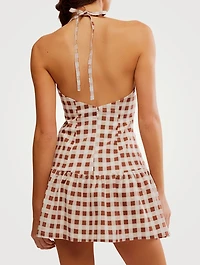 Cecil Halter Mini Dress Gingham Print