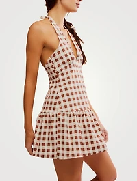 Cecil Halter Mini Dress Gingham Print