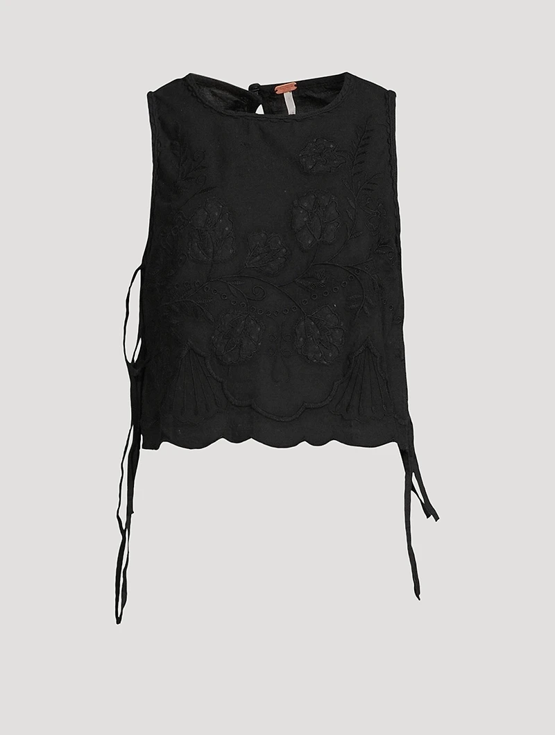Faded Gardens Side-Tie Blouse