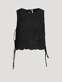 Faded Gardens Side-Tie Blouse