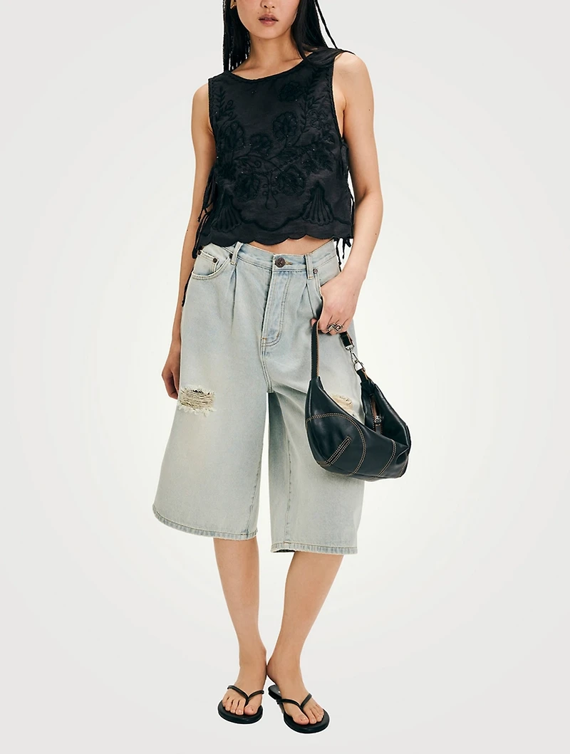 Faded Gardens Side-Tie Blouse