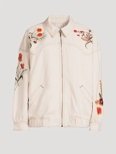 Dusty Trails Embroidered Denim Jacket