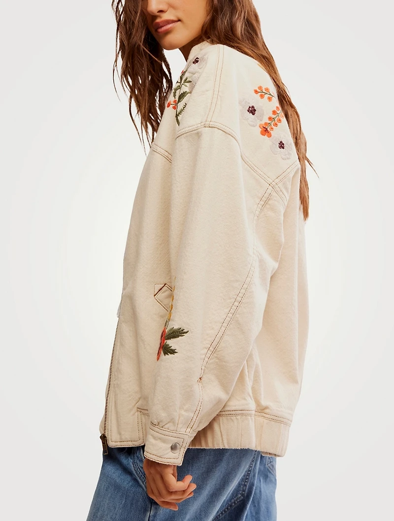 Dusty Trails Embroidered Denim Jacket
