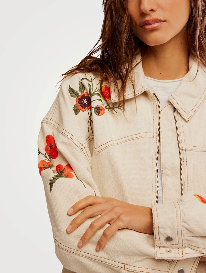 Dusty Trails Embroidered Denim Jacket