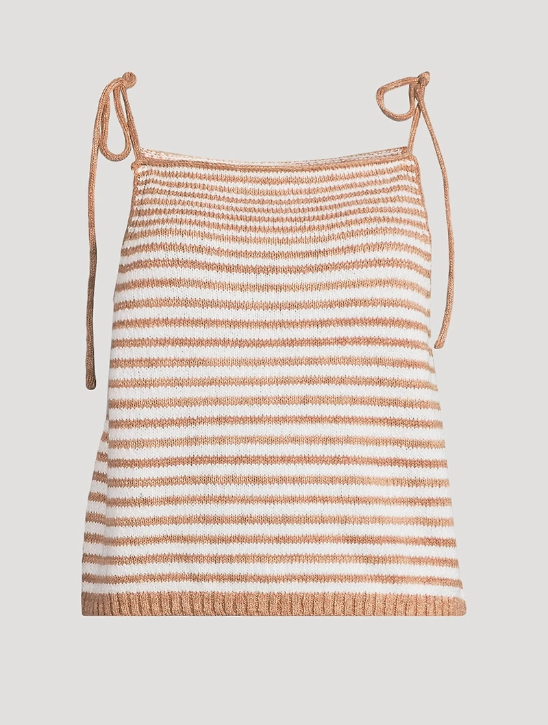 Claire Stripe Jacquard Knit Tank Top