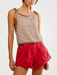 Claire Stripe Jacquard Knit Tank Top