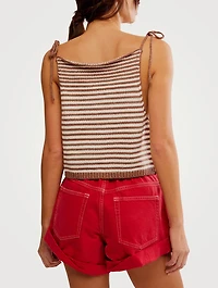 Claire Stripe Jacquard Knit Tank Top