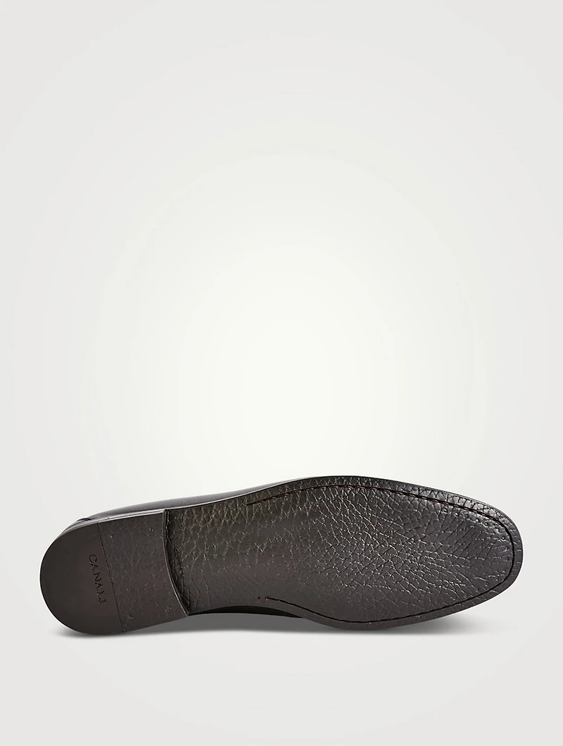 Tumbled Leather Penny Loafers