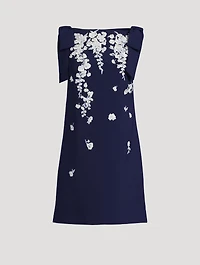 Floral-Embroidered Shift Dress