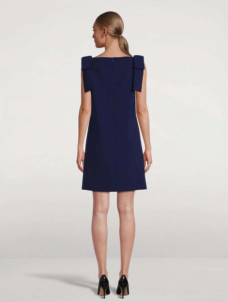 Floral-Embroidered Shift Dress