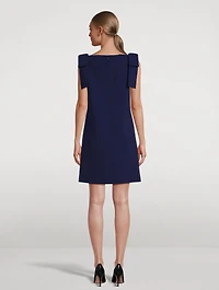 Floral-Embroidered Shift Dress