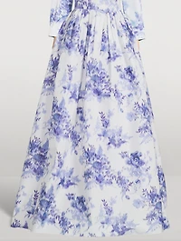 Taffeta Ball Skirt Floral Print