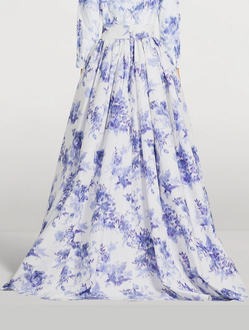 Taffeta Ball Skirt Floral Print