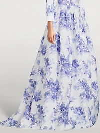 Taffeta Ball Skirt Floral Print