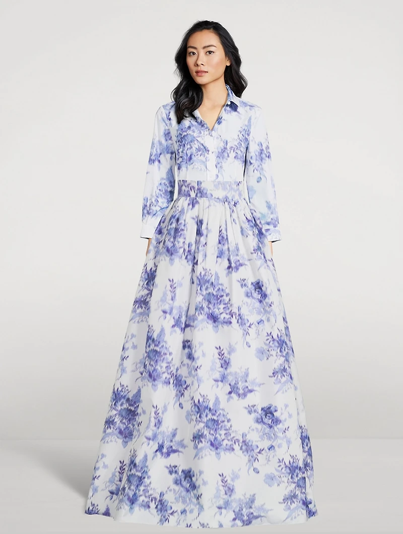 Taffeta Ball Skirt Floral Print