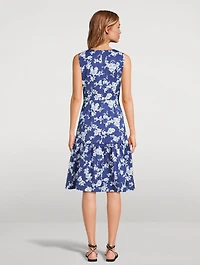 Cotton Faille Dress Floral Print