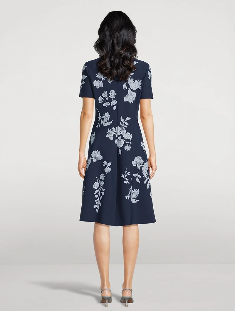 Floral Jacquard Midi Dress