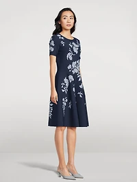 Floral Jacquard Midi Dress