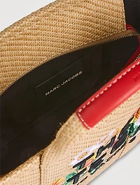 The Medium Daisy-Embroidered Raffia Tote Bag