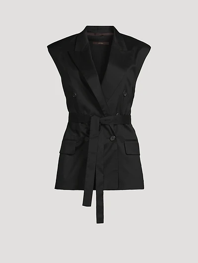 Belted Double-Breasted Vest