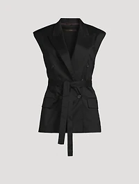 Belted Double-Breasted Vest