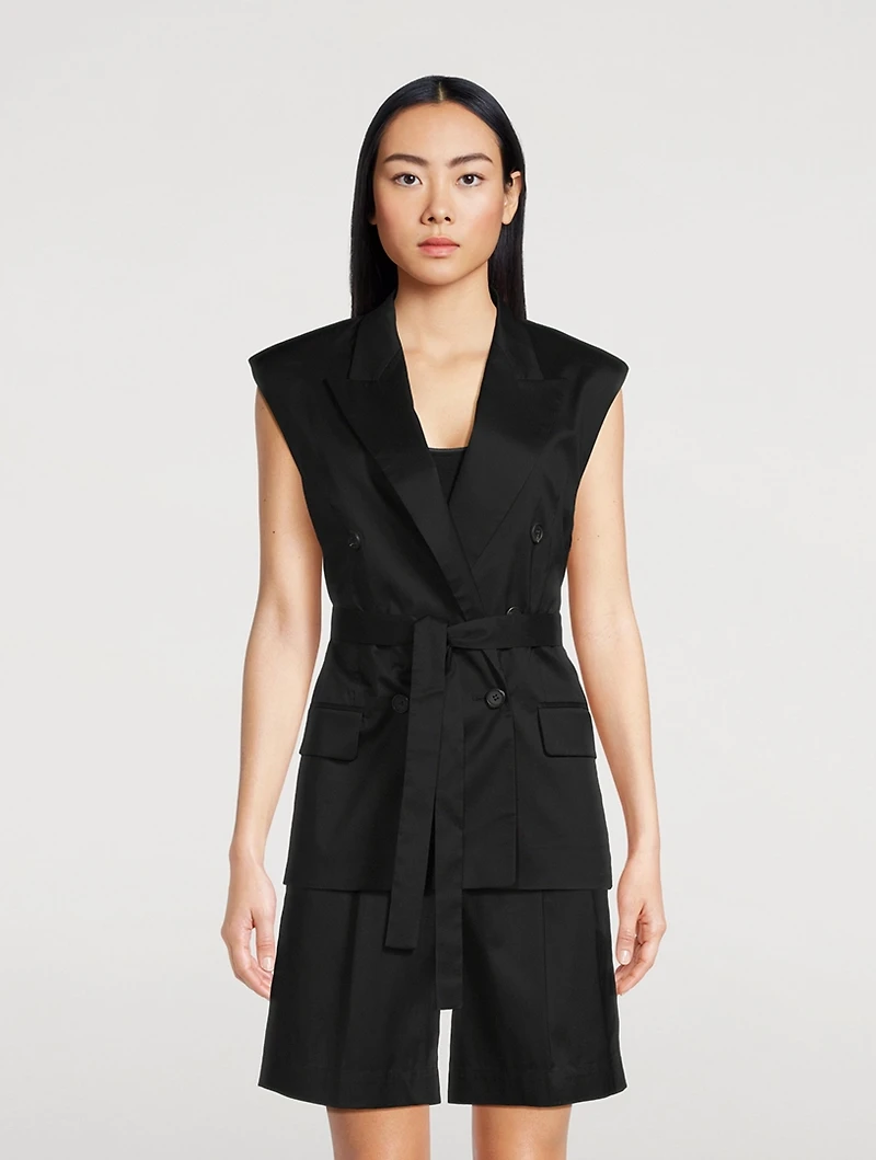Belted Double-Breasted Vest