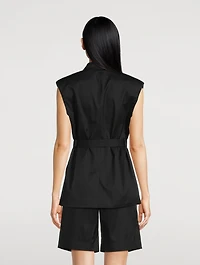 Belted Double-Breasted Vest