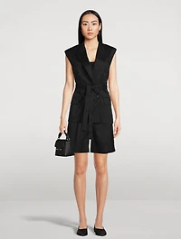 Belted Double-Breasted Vest