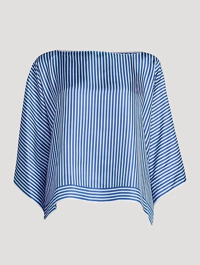 Silk Blouse In Stripe Print