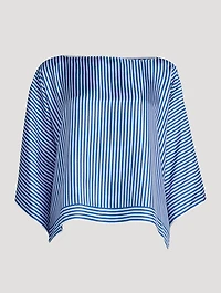 Silk Blouse In Stripe Print