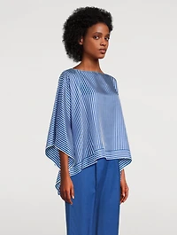 Silk Blouse In Stripe Print