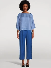 Silk Blouse In Stripe Print