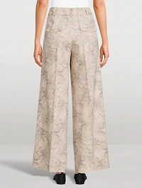 Marlene Wide-Leg Trousers Floral Print