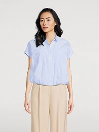 Blouson Shirt Stripe Print