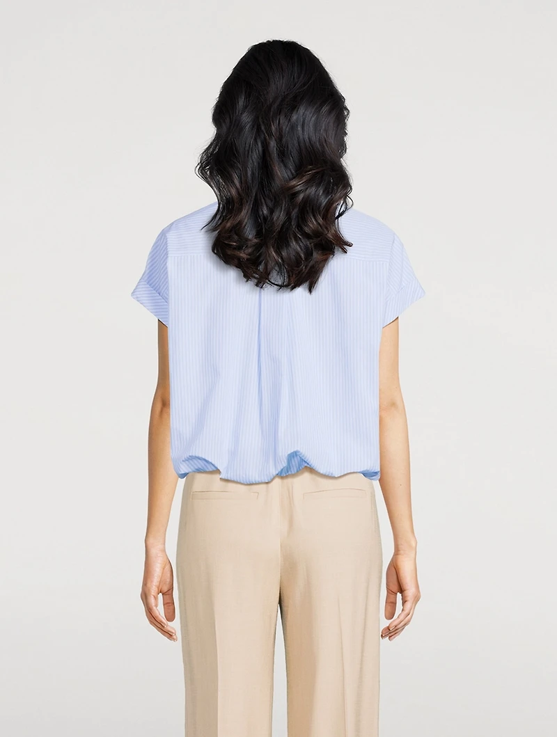 Blouson Shirt Stripe Print