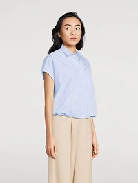 Blouson Shirt Stripe Print