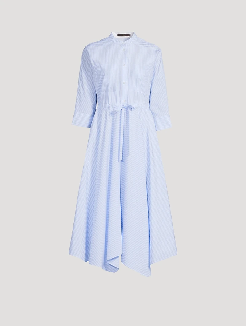 Poplin Shirt Dress Stripe Print