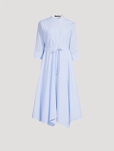 Poplin Shirt Dress Stripe Print