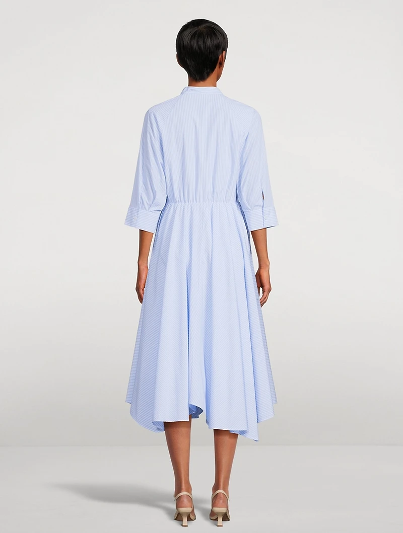 Poplin Shirt Dress Stripe Print