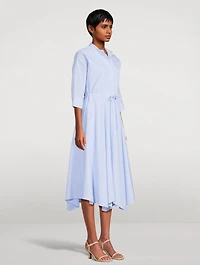 Poplin Shirt Dress Stripe Print