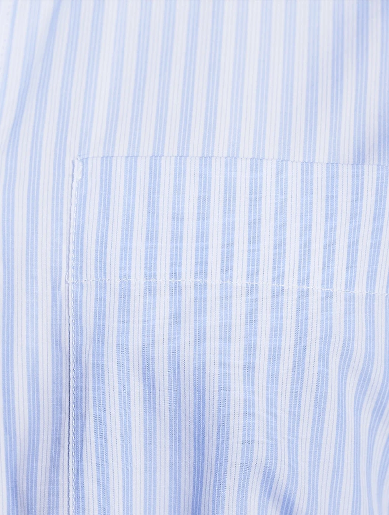 Poplin Shirt Dress Stripe Print