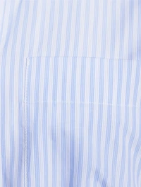 Poplin Shirt Dress Stripe Print