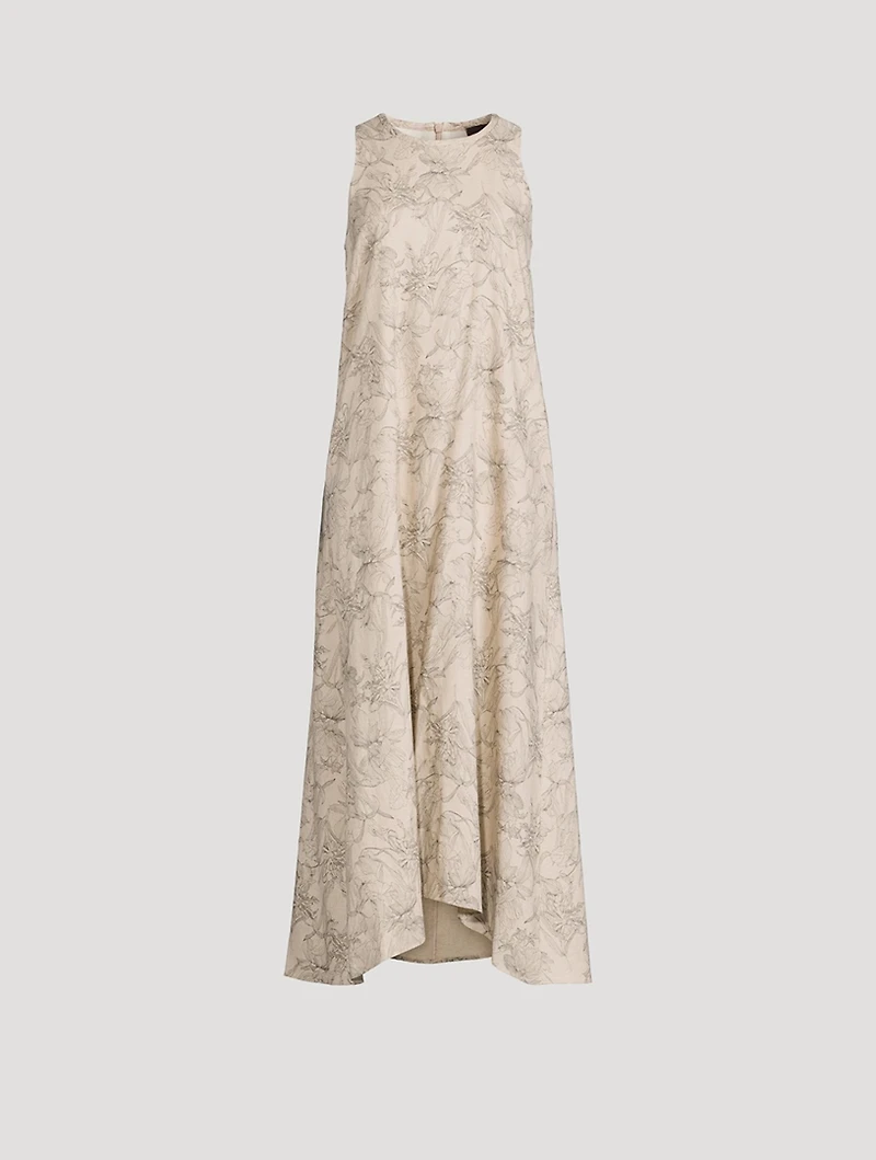 Sleeveless Dress Floral Print