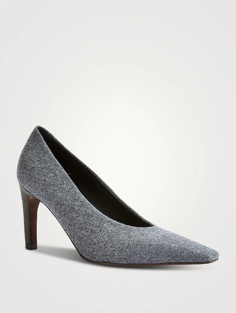 Wool Flannel Pumps