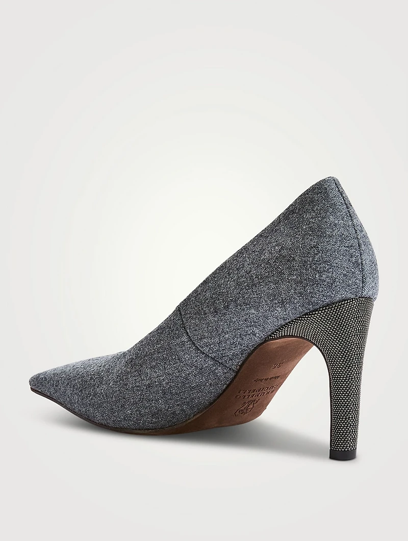 Wool Flannel Pumps
