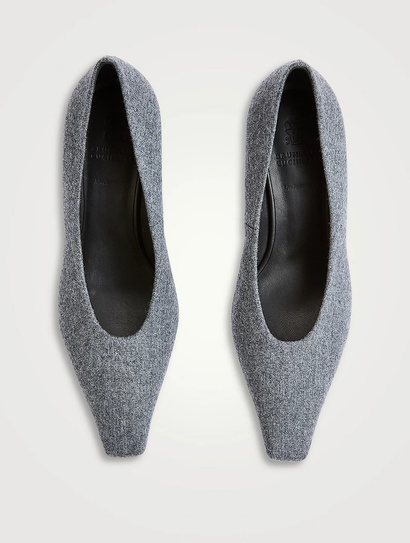 Wool Flannel Pumps